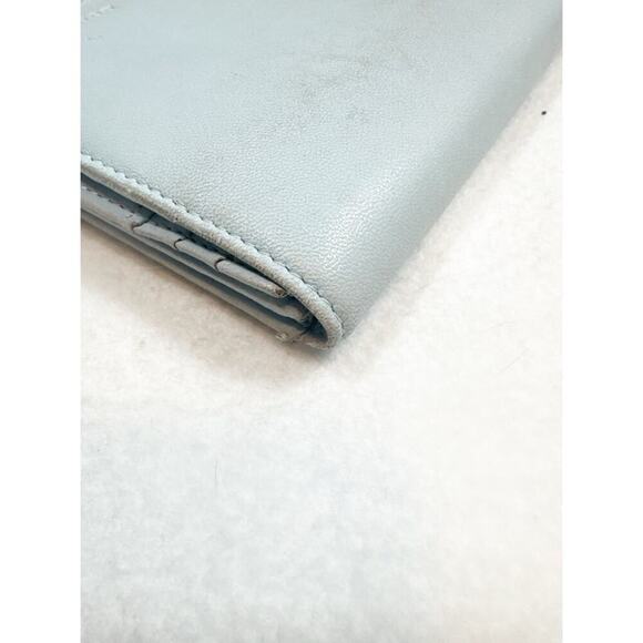 Burberry Baby Blue Leather Wallet with Nova Check Interior - Picture 8 of 9
